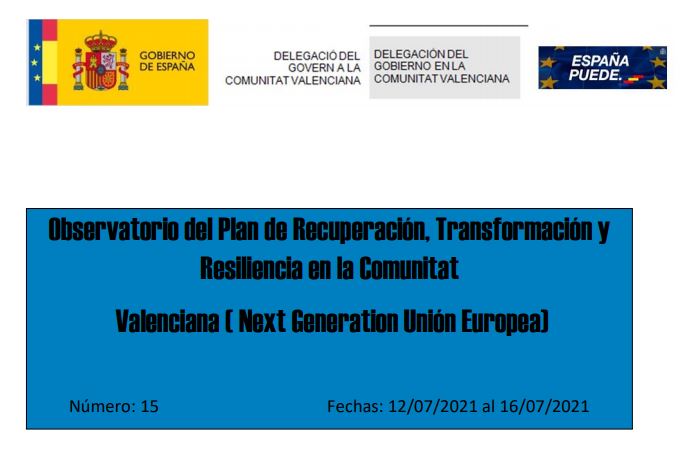 Observatori del Pla de Recuperació, Transformació i Resiliència de la CV (Next Generation)