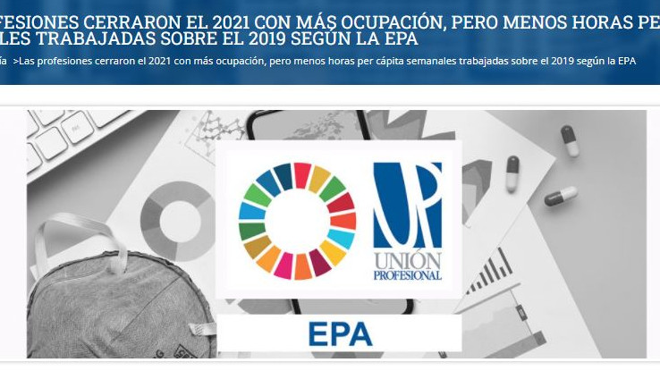 Análisis de Unión Profesional sobre la Encuesta de Población Activa (EPA) del cuarto trimestre del 2021 con los datos del Instituto Nacional de Estadística (INE)