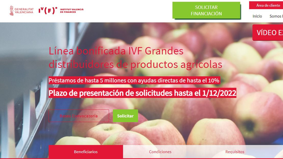 Préstamo bonificado IVF: Grandes distribuidores de productos agrícolas